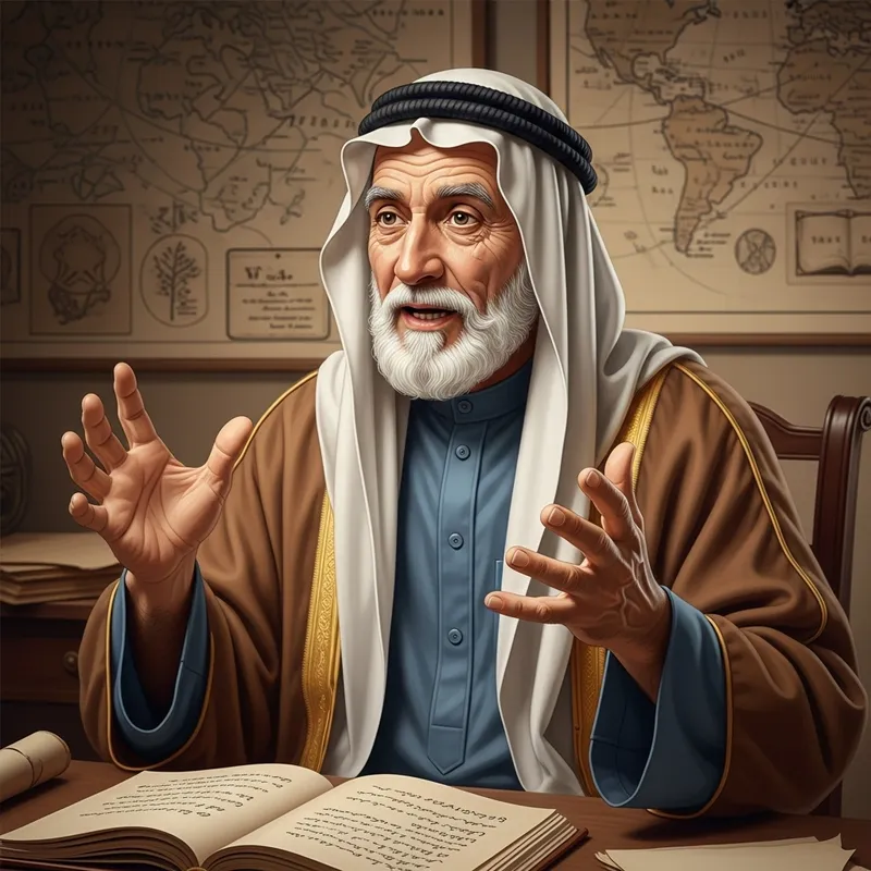 Wise Muslim Man Discussing History | Cultural Narrative