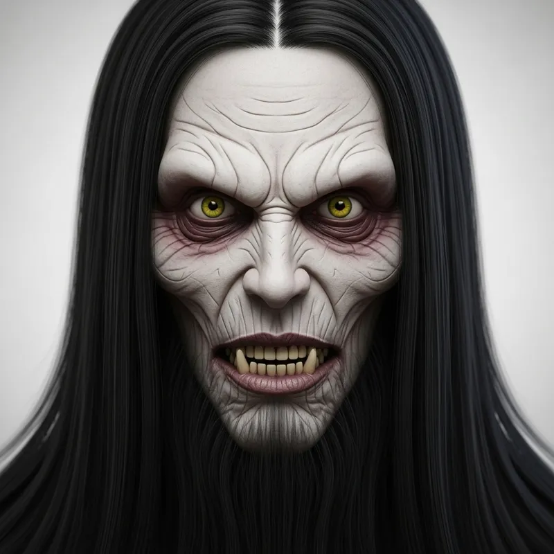 Terrifyingly Realistic Face of a Creepy Humanoid Being