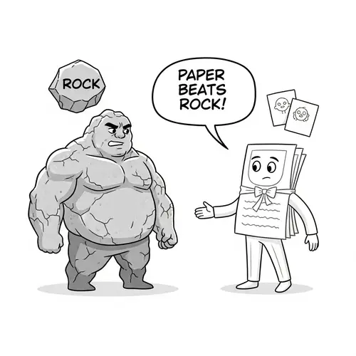 Paper Beats Rock! Comic Book Page