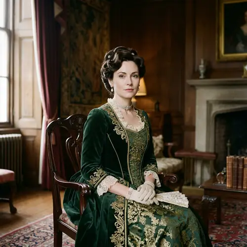 Elegant Aristocrat Portrait in Vintage Glamour