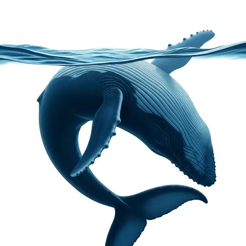 Majestic Whale: Graceful Arch and Rich Blue Skin