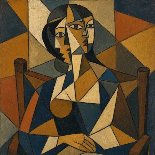 Cubist Portrait Inspired by Picasso