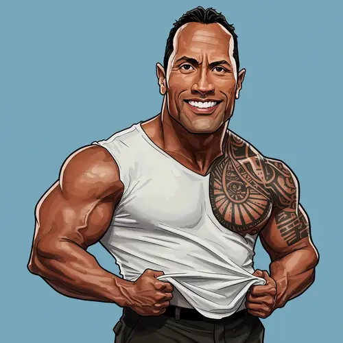 Dwayne Johnson Caricature - Fun & Unique Artwork