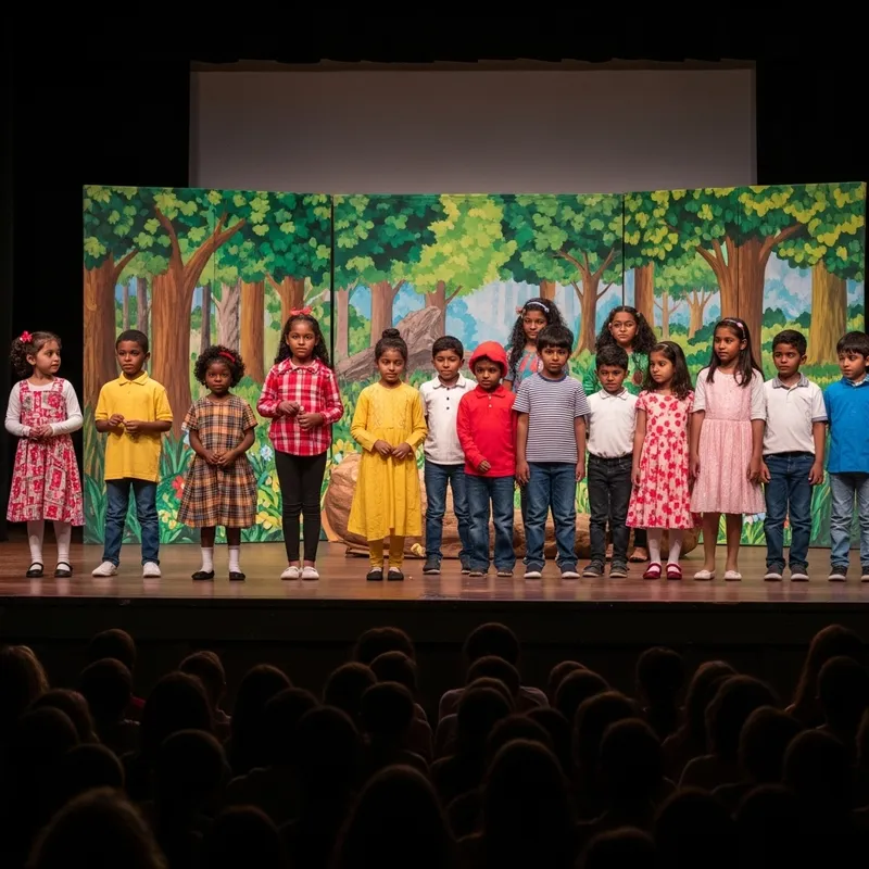 Young Actors Performing | Forest Scene Play