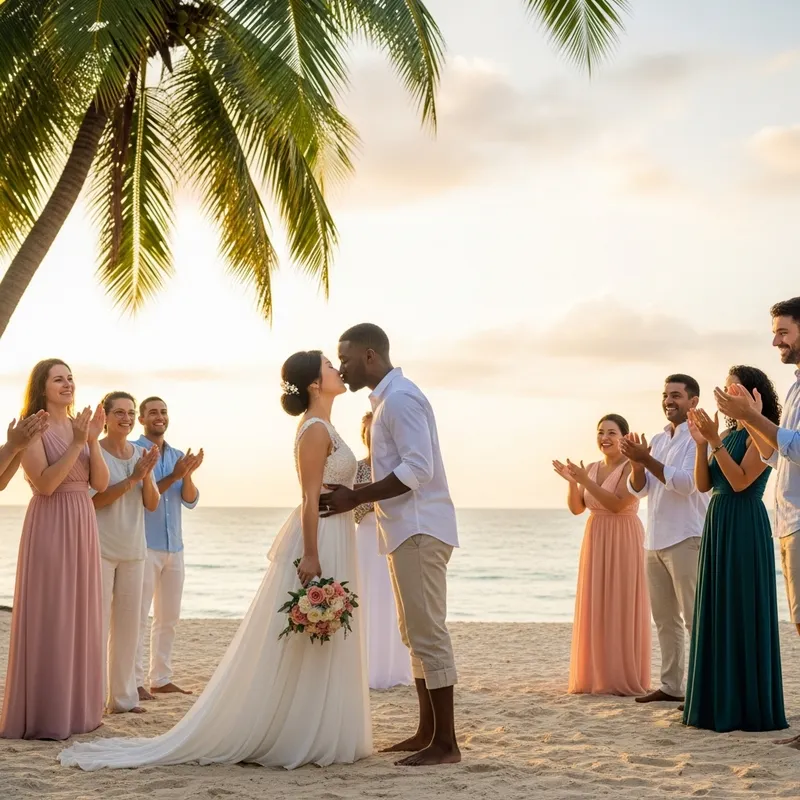 Beach Wedding: Cheerful Multicultural Ceremony
