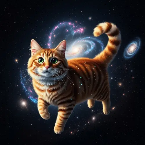 Cat in Space: Adorable Feline Explores the Zero-Gravity Cosmos
