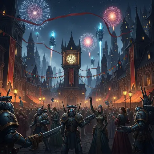 Gothic New Year Celebration in Warhammer Style