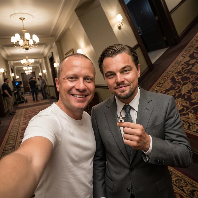 Epic Selfie with Dom Cobb on Inception Set