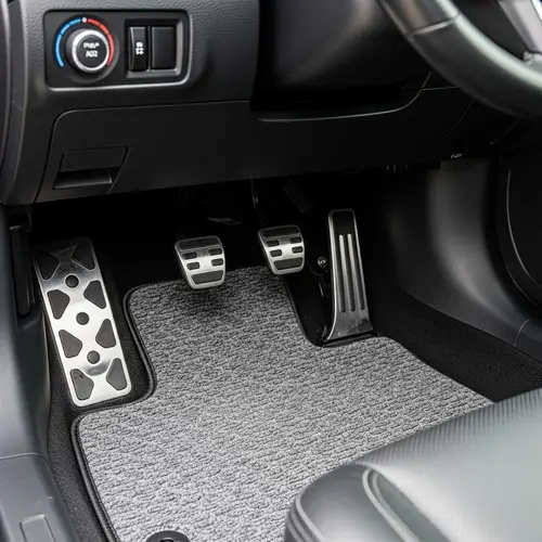 Detailed Interior Illustration of Car | Car Mat and Pedals