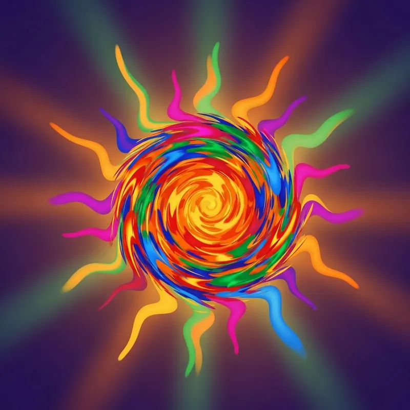 Abstract Sun Art: Radiant Energy and Warmth Abstract Sun Art: Radiant Energy and Warmth
