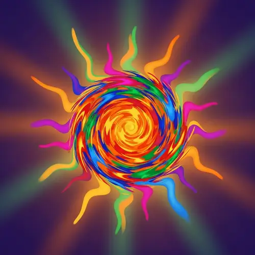 Abstract Sun: Radiant Energy and Warmth | Artistic Representation