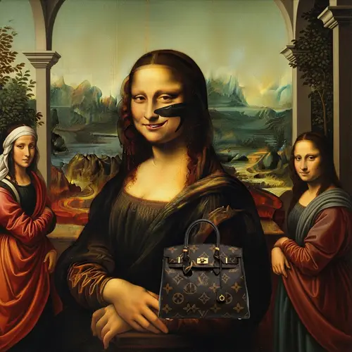 15th-16th Century Italian Renaissance Style Painting with Modern Twist