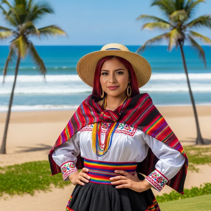 Ecuadorian Coastal Lady with Red Hair