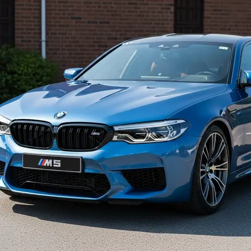 Sleek Design: Detailed View of BMW M5 Car