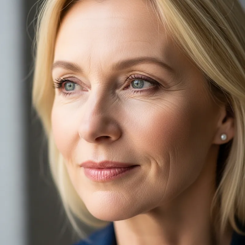 Blonde Woman with a Soft Expression