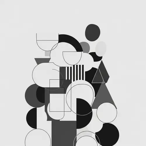 Minimalistic Abstract Shapes Art for Modern Spaces