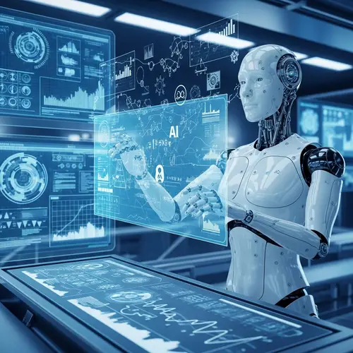 Visualizing Artificial Intelligence in a Futuristic Tech Lab