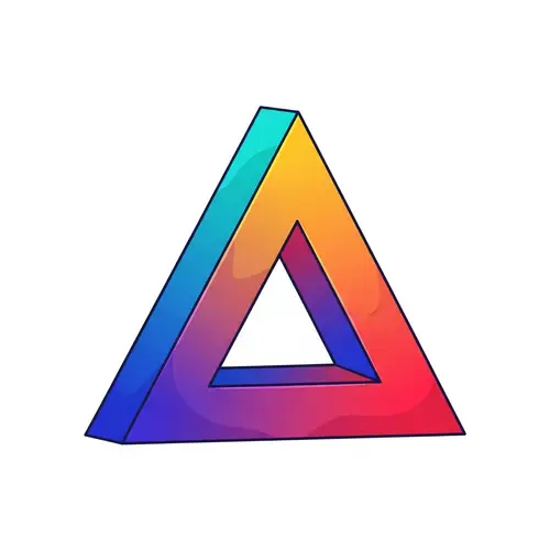 Vibrant 2D Scalene Triangle Illustration