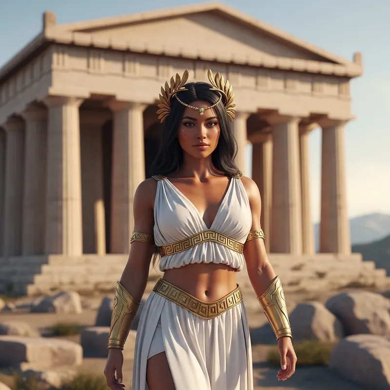 Enchanting Greek Goddess Beauty in 8K Resolution - Mythical Allure