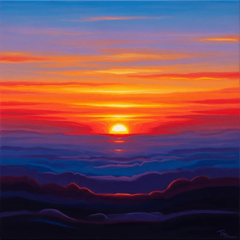 Stunning Sunset Abstract Art: Colorful Hues of Twilight Stunning Sunset Abstract Art: Colorful Hues of Twilight