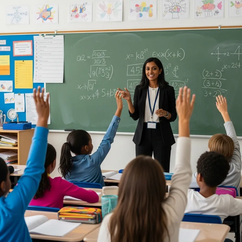 Diverse Classroom with Dedicated Teacher | Inspiring Learning Space