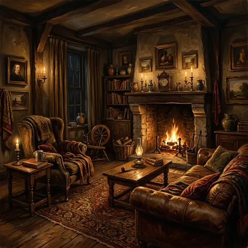 Cozy Living Room Interior Inspired by Rembrandt