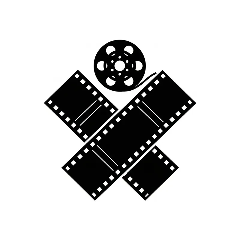 Stylized Black Film Emblem Design