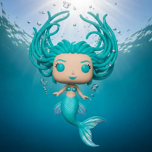 Funko Pop Mermaid Figure with Turquoise Eyes