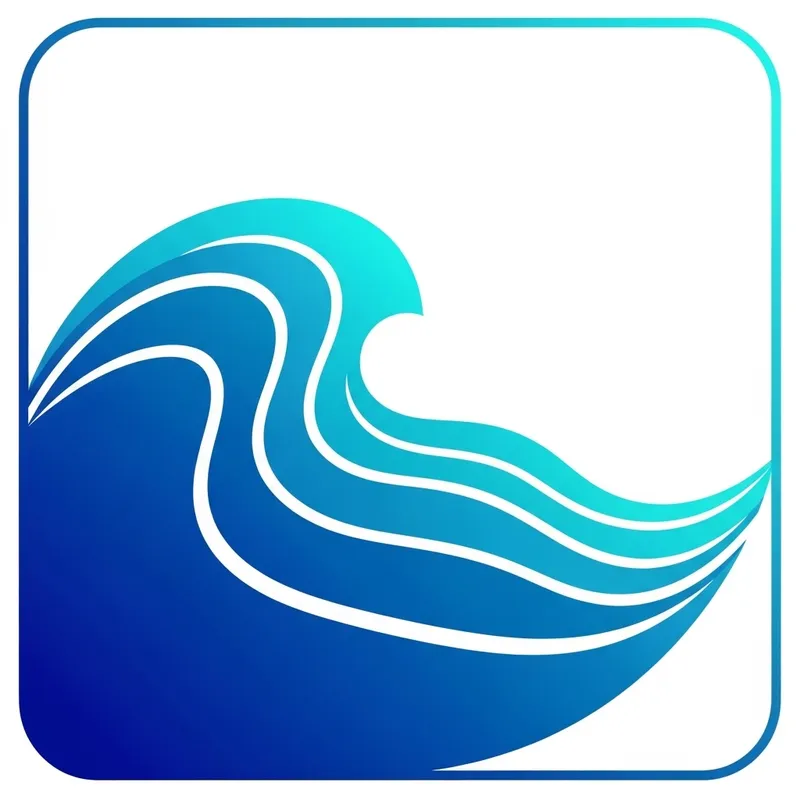 Microsoft Edge Icon - Abstract Wave Design