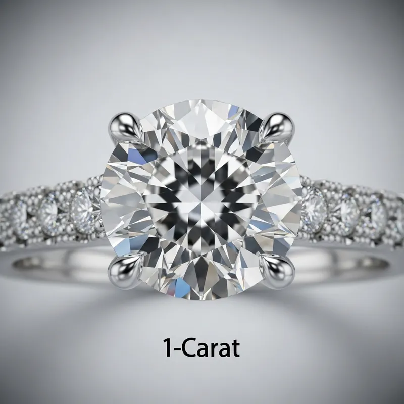 Stunning 1-Carat Diamond Engagement Ring Close-Up