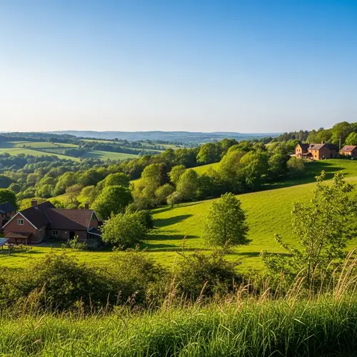 Scenic Panoramic View of Verdant Landscape | Nature's Splendid Hues