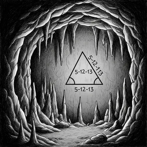 Explore the Mysterious Cave and Its Unique Triangle Art