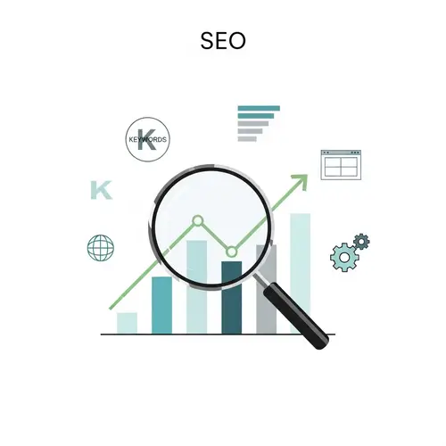 Minimalist SEO Digital Illustration - Effective Optimization