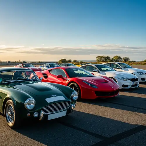Captivating Super Cars: British Racing Green, Fiery Red, Lustrous White