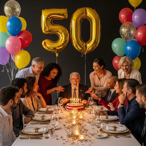 Vibrant 50th Birthday Party Celebration Ideas