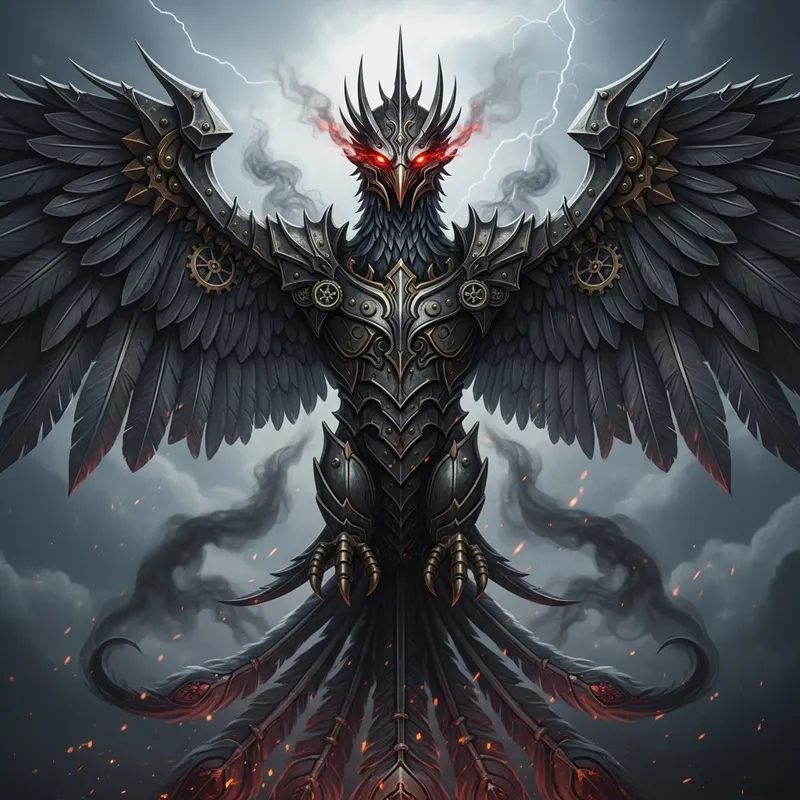 Gothic Military Phoenix Art - Stunning Design