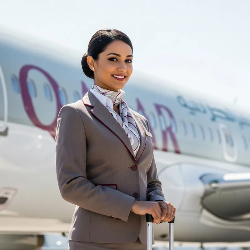 Qatar Airways Female Air Hostess | Premium Service on Board Qatar Airways Female Air Hostess | Premium Service on Board