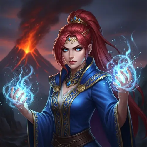 Azula - Powerful Young Woman with Blue Eyes and Fiery Red Hair