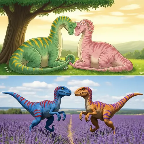 Cute Dinosaur Couples Wallpaper for Boyfriend | Prehistoric Love