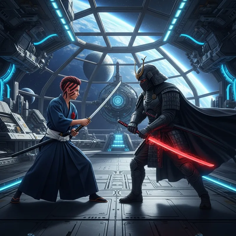 Tanjiro Kamado vs Darth Vader: Battle on Death Star