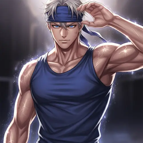 Powerful and Confident Male Character with Blue Eyes | Mystique