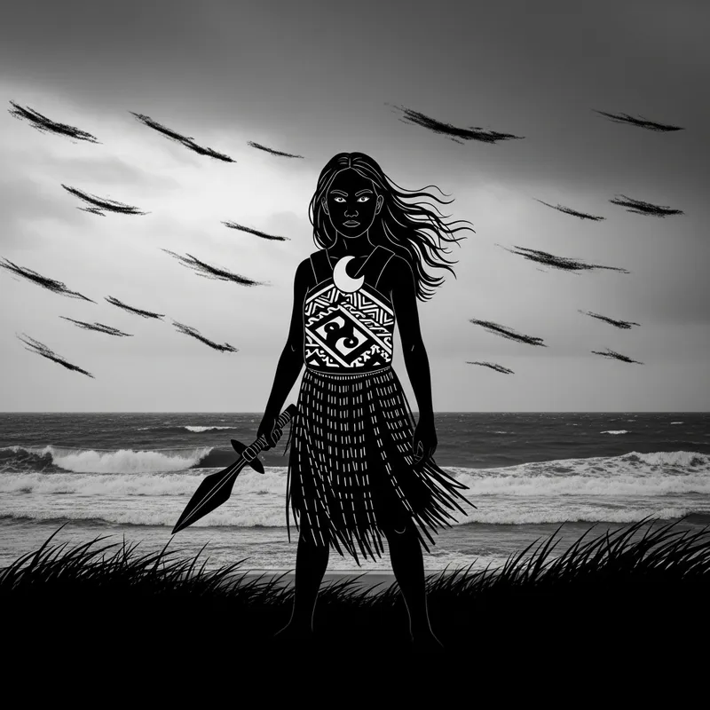 Maori Girl Warrior: Strength and Courage Personified