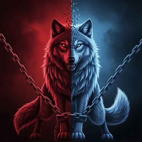 Good and Evil Balance: Ethereal Wolf Symbolism