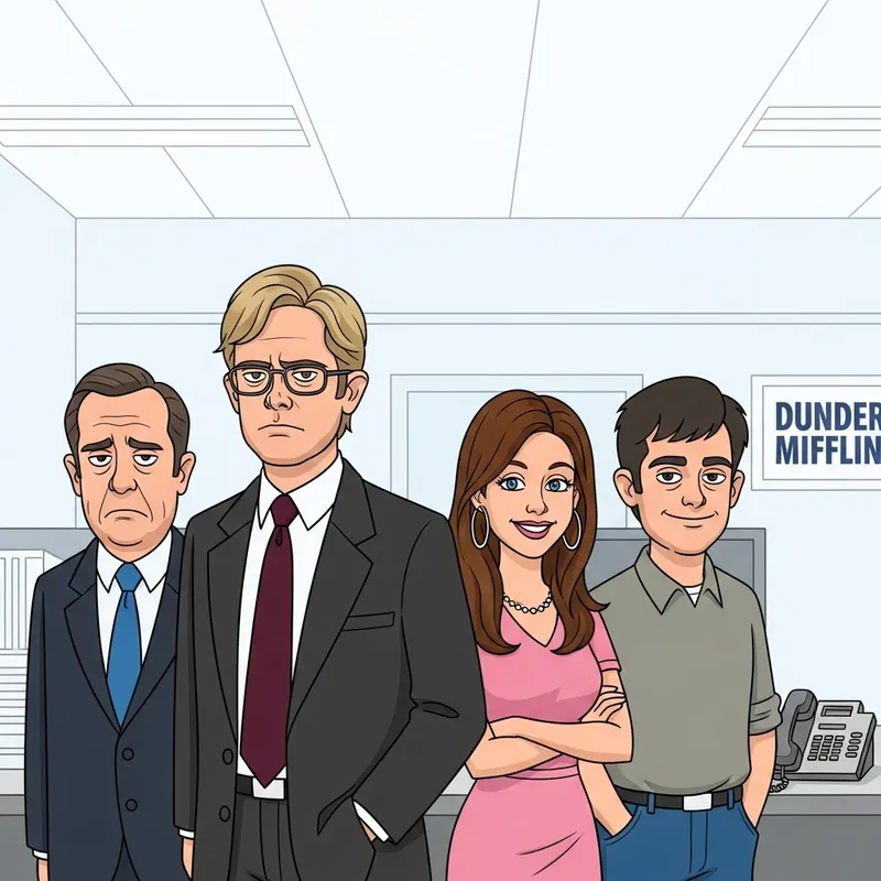 Cartoon Office Characters: Close Resemblance to TV Icons