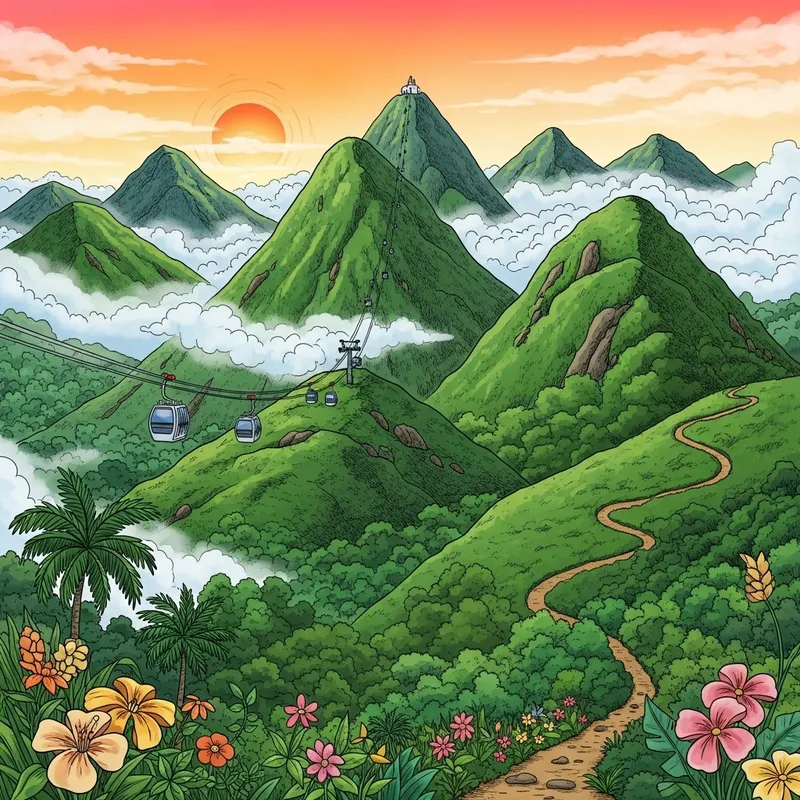 Ba Na Hills Vietnam Drawing: An Artistic Portrayal of Idyllic Setting