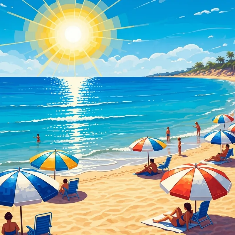 Abstract Sunny Beach Artwork