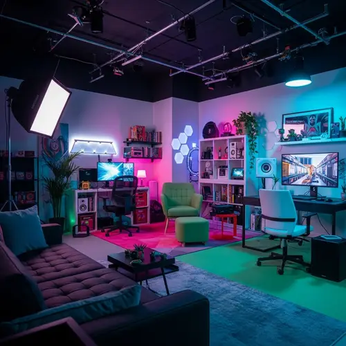 Vibrant and Modern Room for Dynamic Video Backgrounds