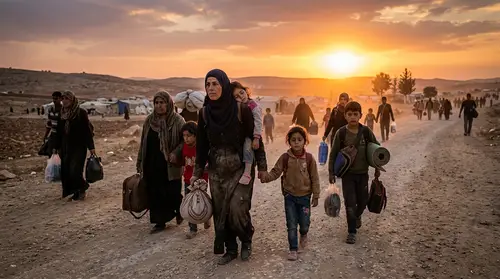 Humanitarian Crisis: Displaced Families in Middle East