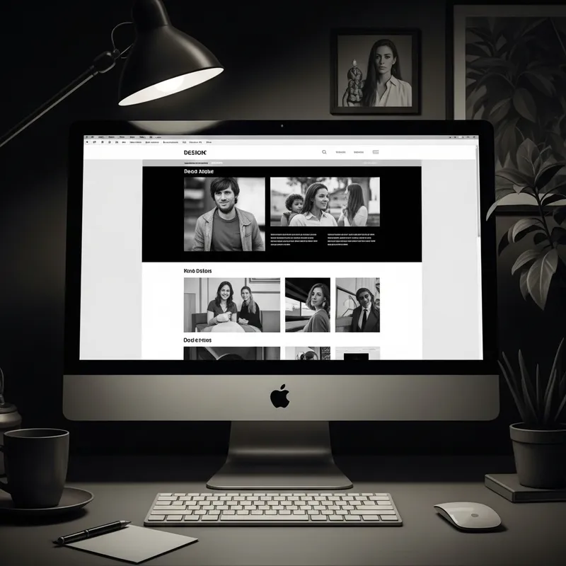 Vintage Black and White Poster - Web Designer's Website Layout