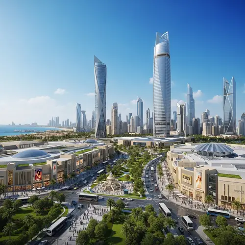 Dammam City Skyline 2030: Modern Architecture & Green Spaces